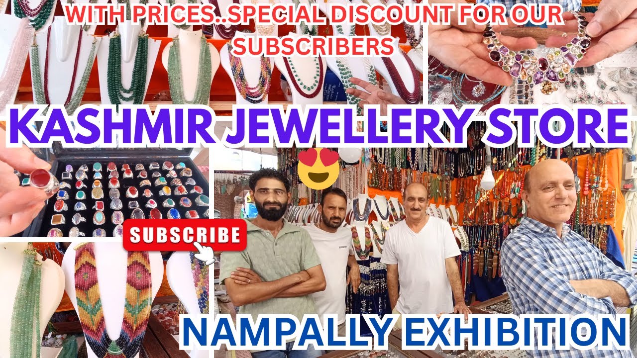 KASHMIR JEWELLERY STORE😍 PEARLS,EMERLANDS,SILVER||Nampally Exhibition 2025#numaish #kashmirjewellery