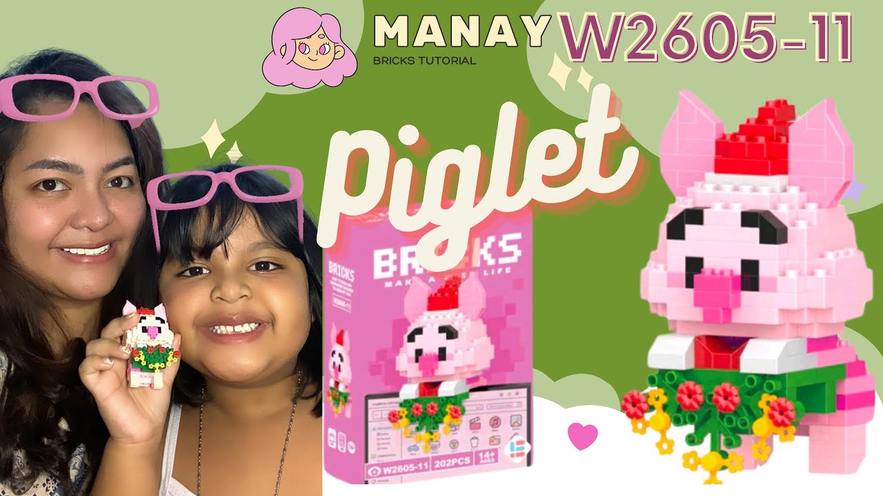 LEGO MINI BUILD PIGLET HANG ON W2605-11 BRICKS TURORIAL (bahasa)