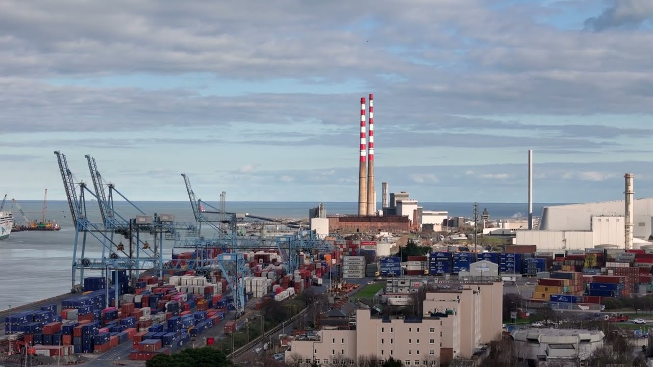 Dublin Port - Iconic view - Drone footage