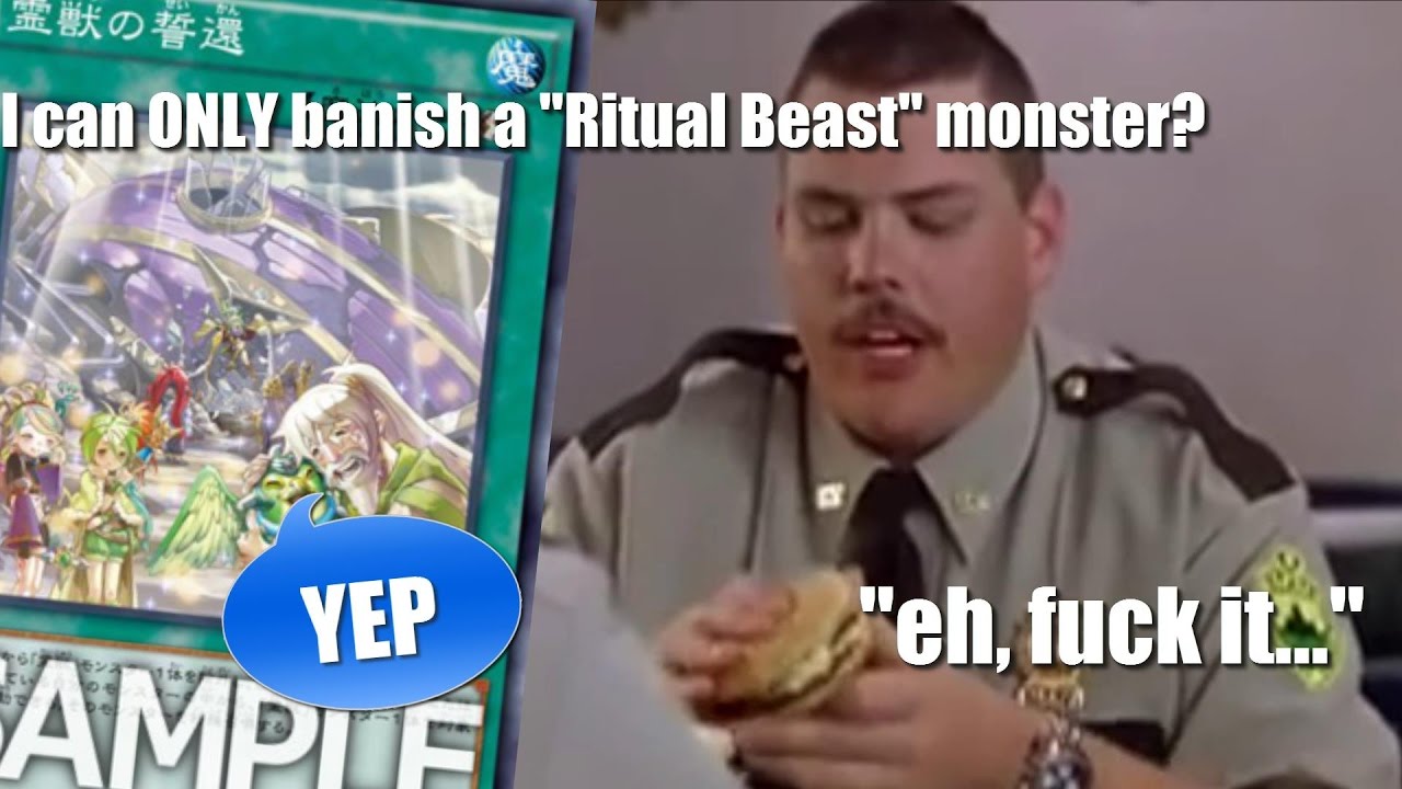 Ritual Beast's Return: I can only banish a Ritual Beast MONSTER? 