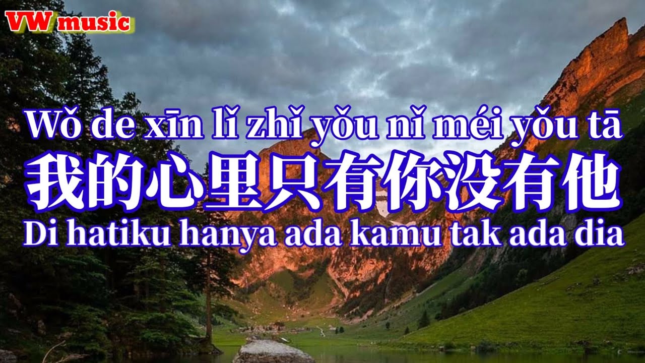 我的心里只有你沒有他 Wo de xin li zhi you ni mei you ta - 依文 Yvonne (Lirik dan terjemahan)
