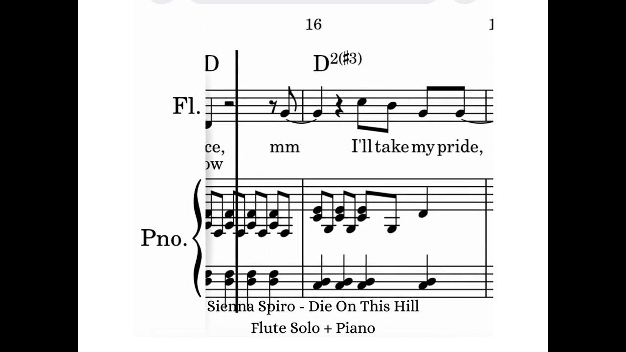 Sienna Spiro - Die On This Hill | Flute Solo + Piano Music