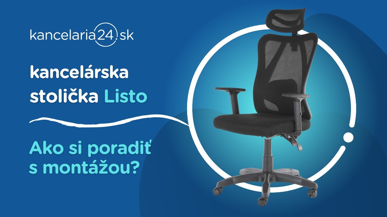 kancelaria24.sk | Kancelárska stolička Listo: Ako si poradiť s montážou?