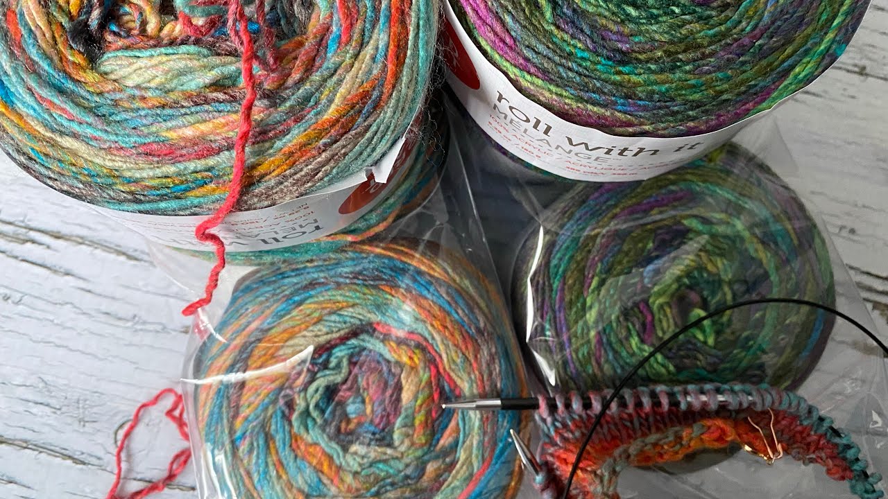 Yarn Unboxing 🎉🎊Red Heart Roll with It Mélange Show Time & Curtain Call Yarn🧶🥢 November 30, 2024