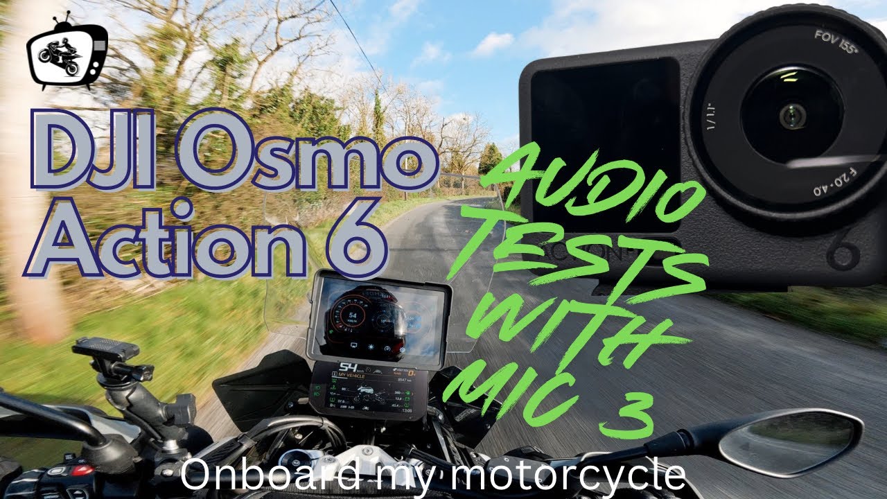 DJI Osmo Action 6 | Тестирование звука с помощью DJI Mic 3 на мотоцикле