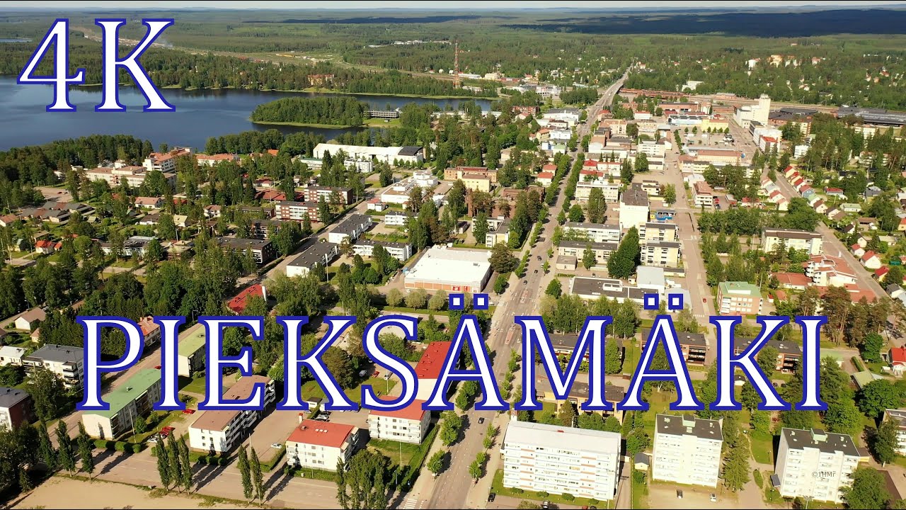 Pieksämäki ilmasta 4K drone video - Suomi ilmasta 4K