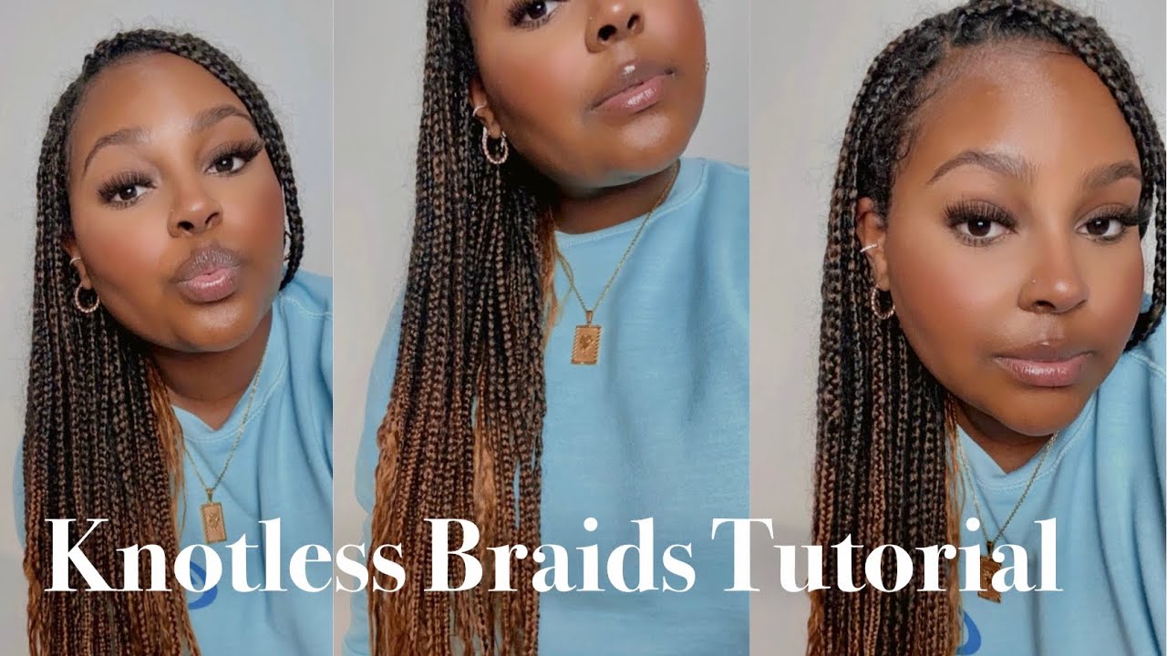 Ombré Knotless Box Braids Tutorial | Amazon Braiding Hair | moneixo ♡
