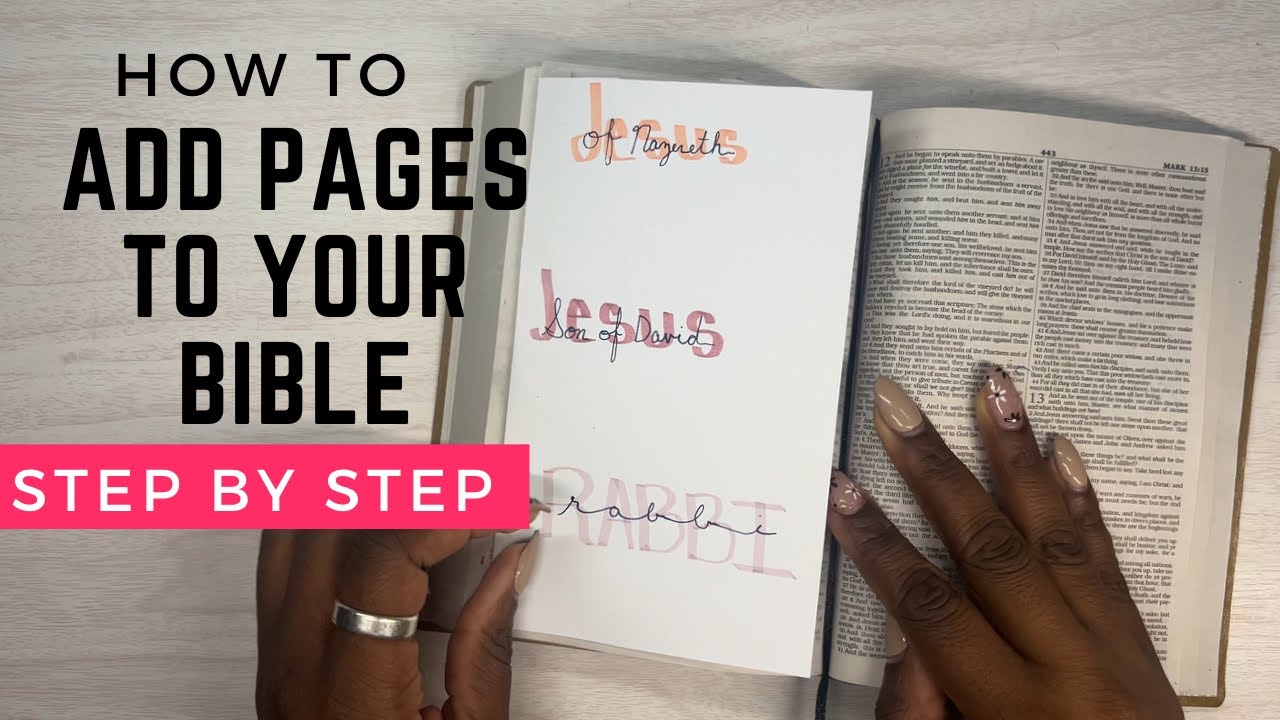 ADDING PAGES TO MY BIBLE | BIBLE STUDY NOTES | CREATING A TIP-IN | MAKE ANY BIBLE A JOURNALING BIBLE