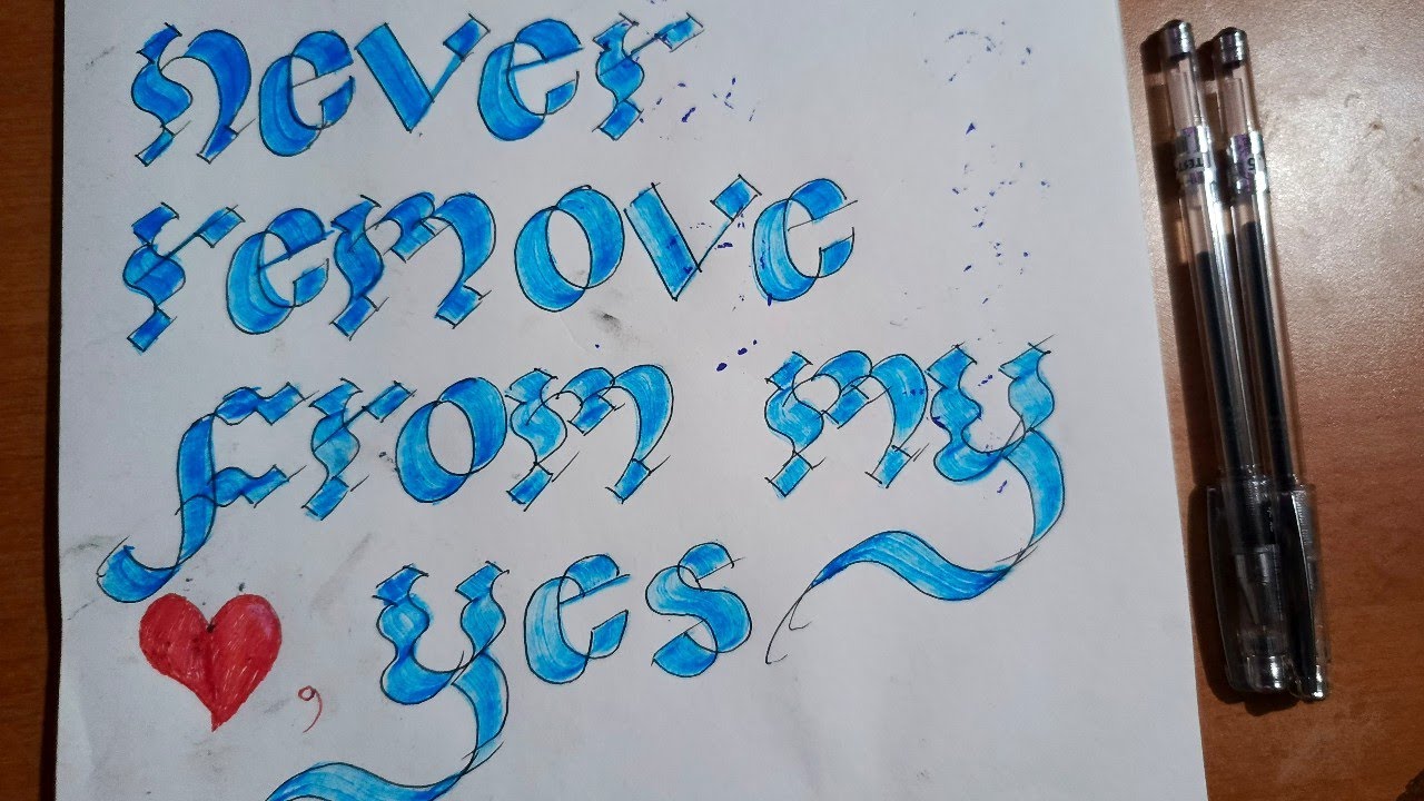 Its You EXPLORE BEYOND LIMITS calligraphy quotes two ballpen