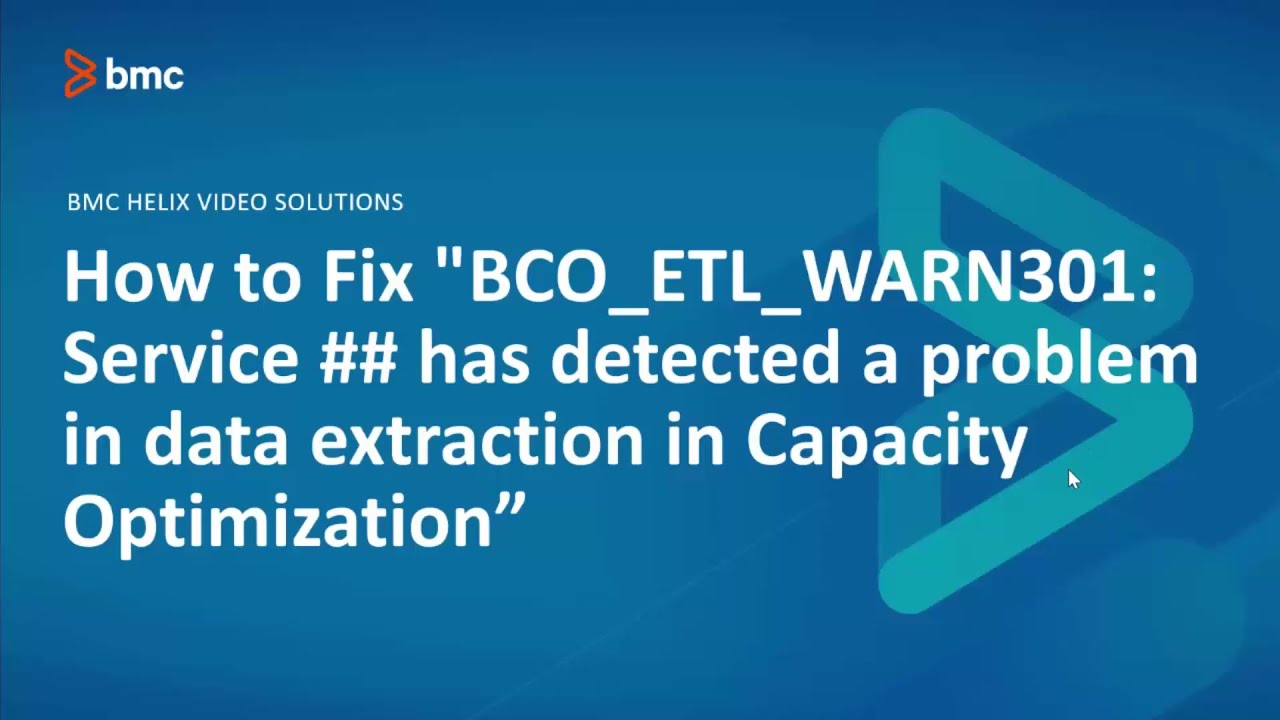 BMC Truesight Capacity Optimization (TSCO): How to Fix 