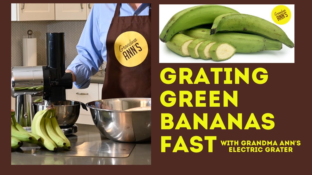 Grating Green Bananas FAST with Grandma Ann’s Electric Grater 🍌 | Avoiding the 