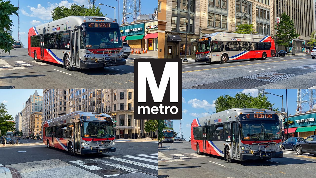 WMATA Metrobus Compilation in Tenleytown and Metro Center