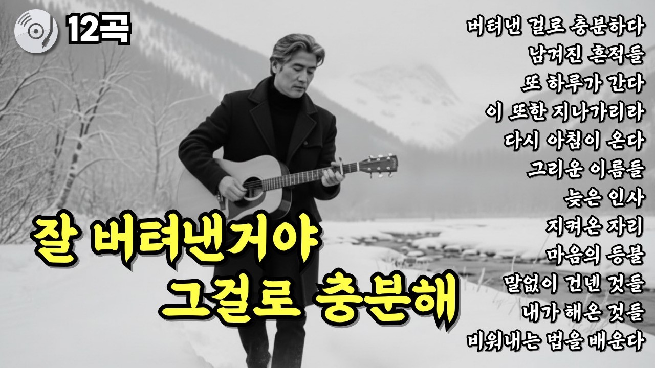 ✨잘 버텨온거야 그걸로 충분해 | 눈물나는 노래 | 위로가 되는 노래 | 중년감성 트로트 발라드 12곡 모음