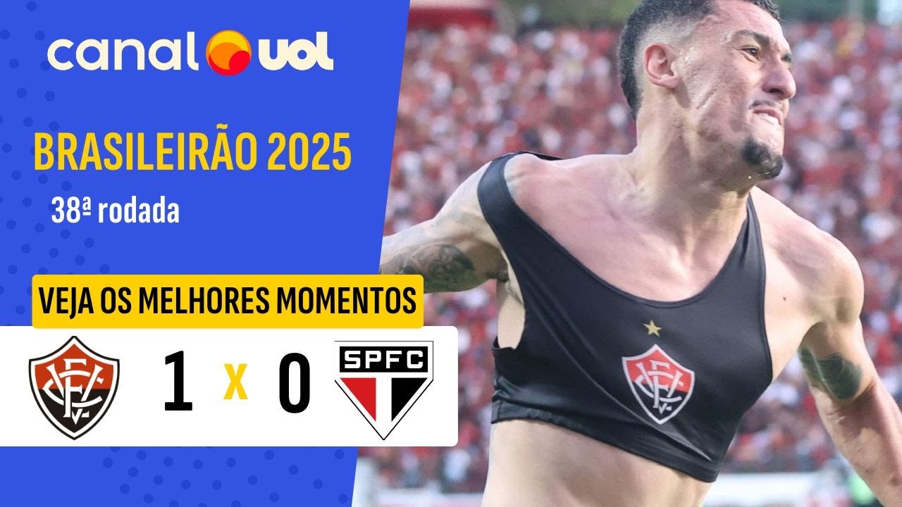 VITÓRIA VENCE O SÃO PAULO E SE SALVA DO REBAIXAMENTO NO BRASILEIRÃO! VEJA OS MELHORES MOMENTOS