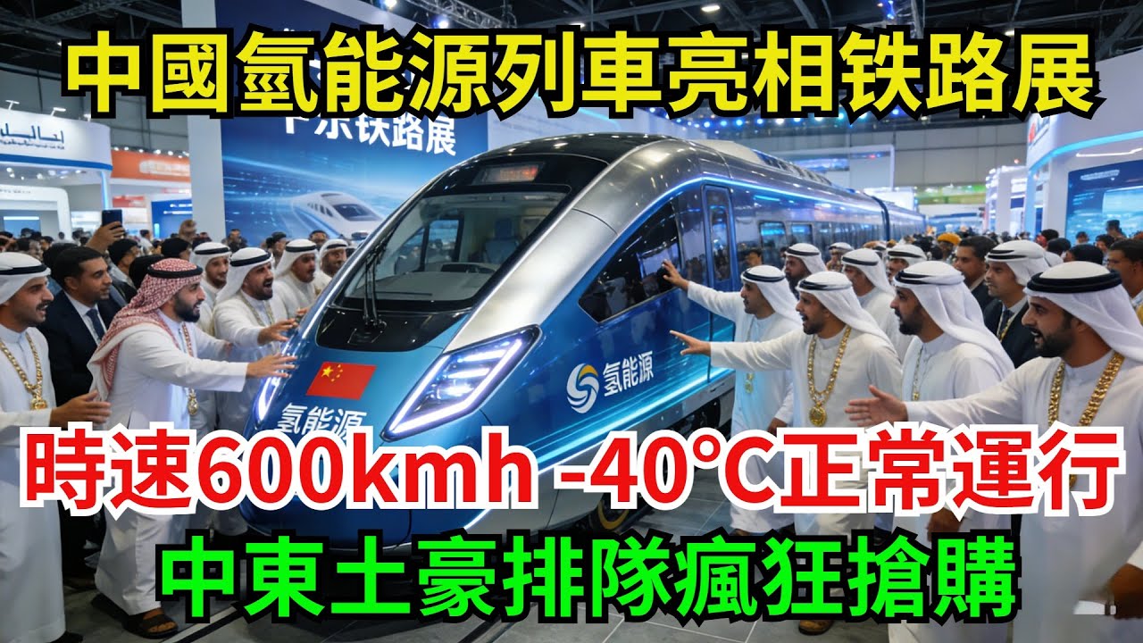 中國氫能源列車亮相中東鐵路展，時速600kmh，-40℃正常運行，中東土豪排隊瘋狂搶購#大國重器 #中國製造 #大國工匠 #強國工匠 #超級工程 #科普頻道 #科普知識#鐵路展#列车#能源