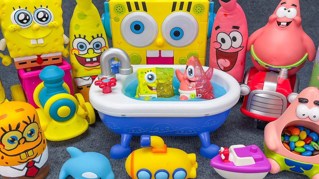 Satisfyingly opening the fun SpongeBob SquarePants mystery toy collectioncollection🧽스펀지밥 장난감 리뷰