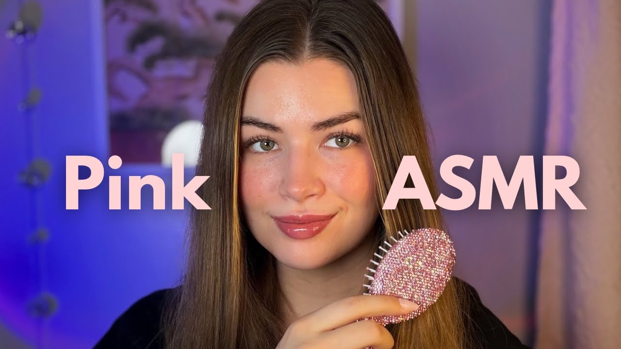 Pink ASMR 💓💖✨ with Soft Whispers, Tapping & Scratching