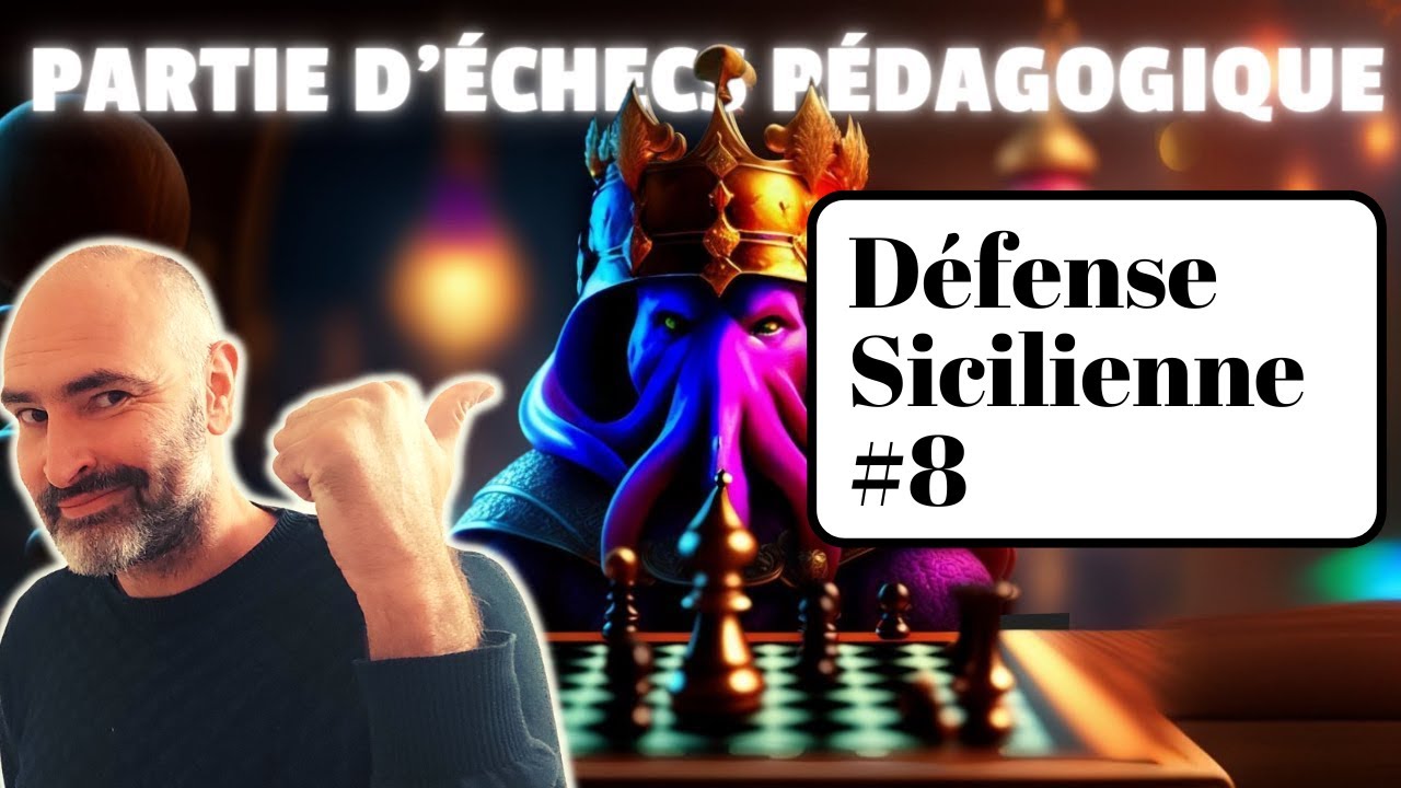 Défense Sicilienne (8) : Partie d'échecs pédagogique