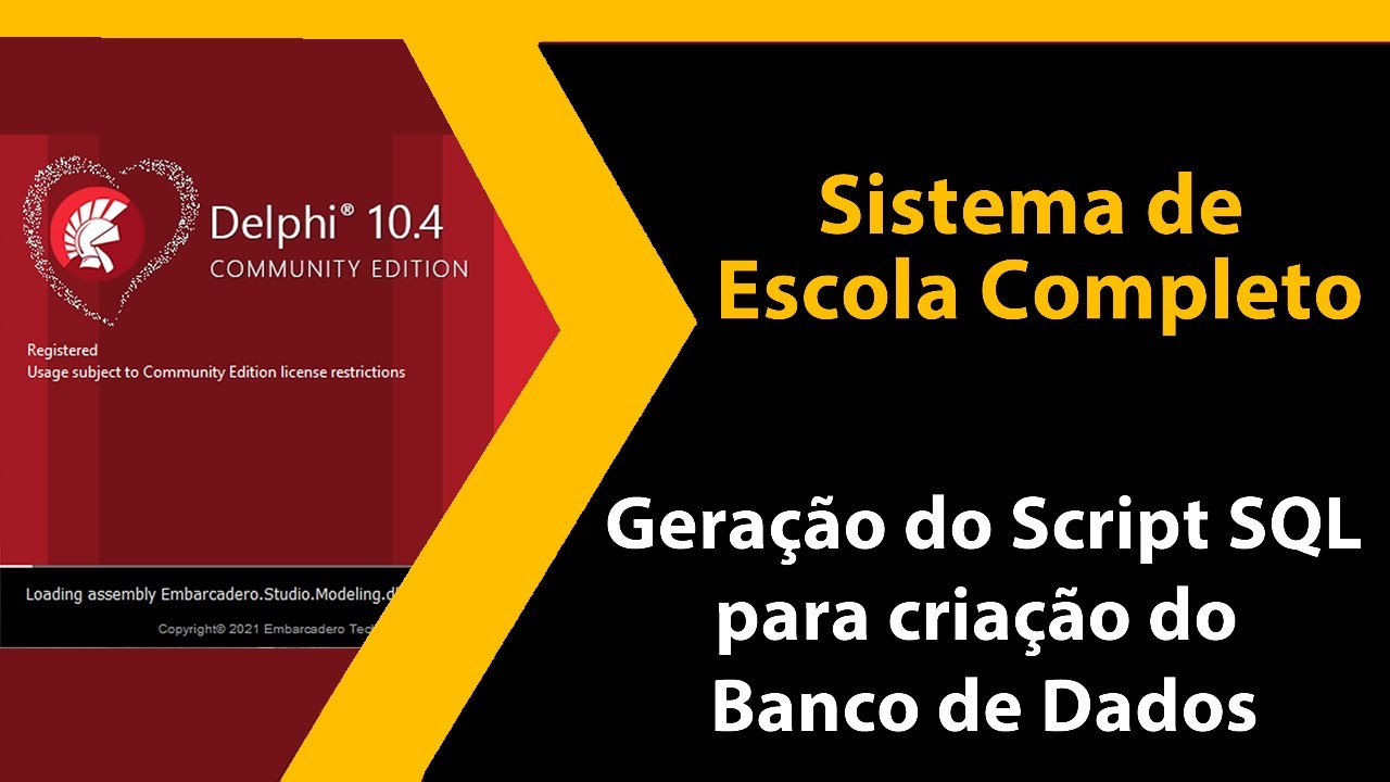 Aula #03 - Gerando o Script SQL para criação do Banco de Dados - Curso Delphi Gratuito