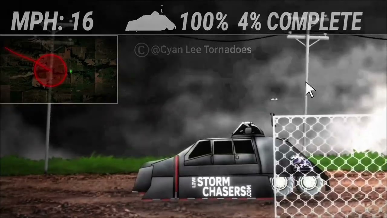 Tiv-2 VS Lebanon Kansas EF-4 Tornado intercept animation 