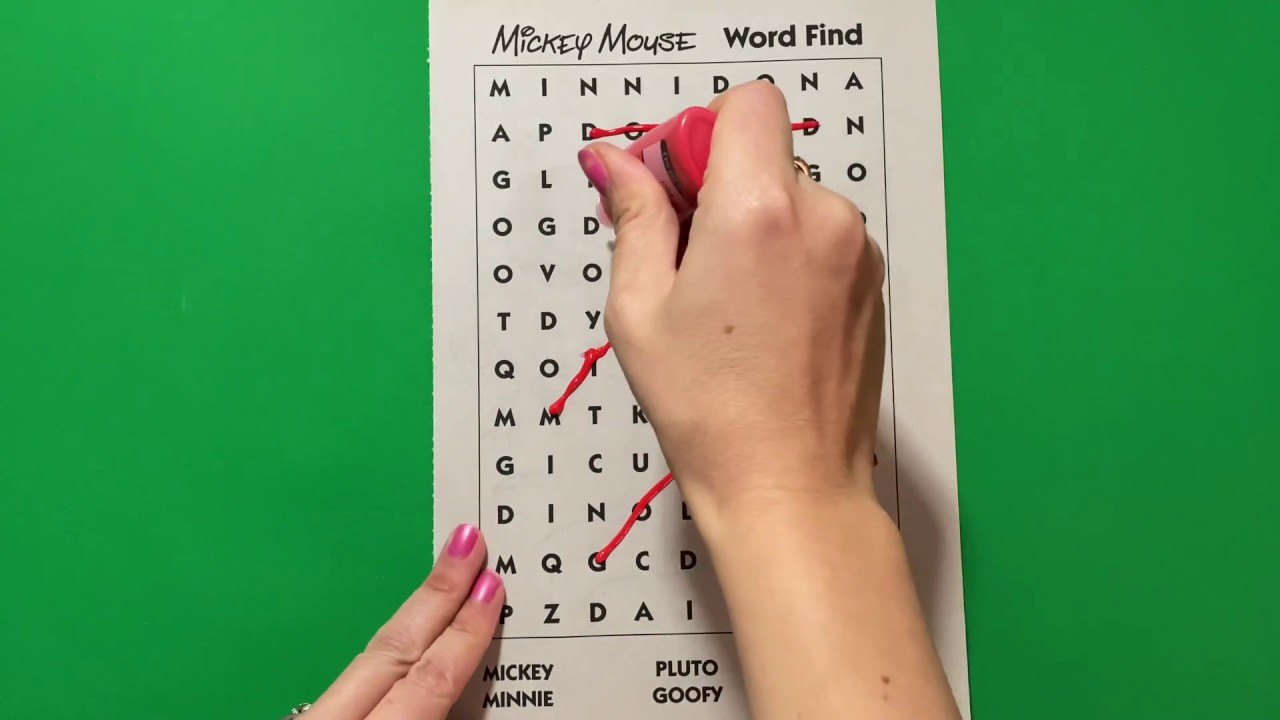 Mickey Mouse Word Find | Word Search Puzzle for Kids