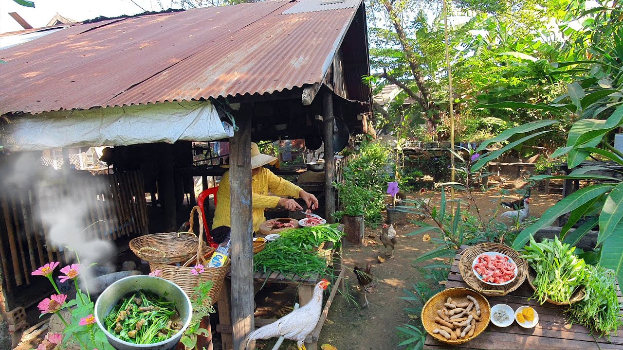 Traditional Country Style Cooking | Organic Breakfast in the Countryside