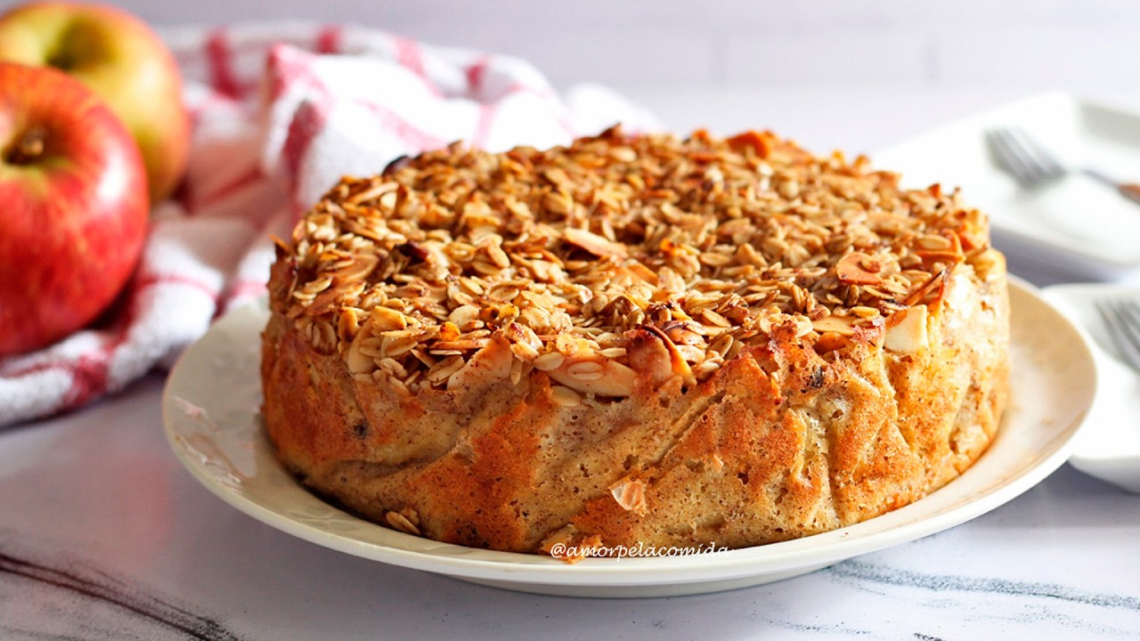 Torta de Maçã 🍎 Sem Açúcar Sem Trigo Sem Leite