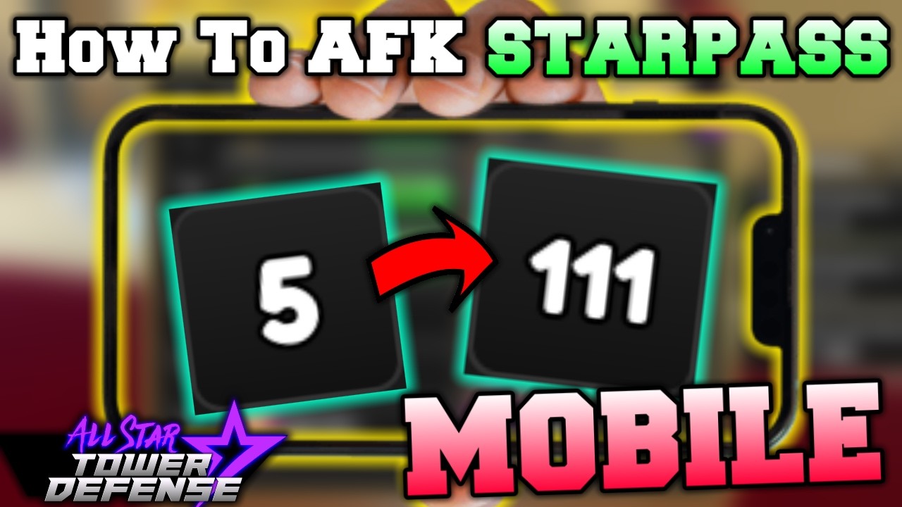 How To AFK Starpass in MOBILE (100% Working) | All Star Tower Defense Roblox