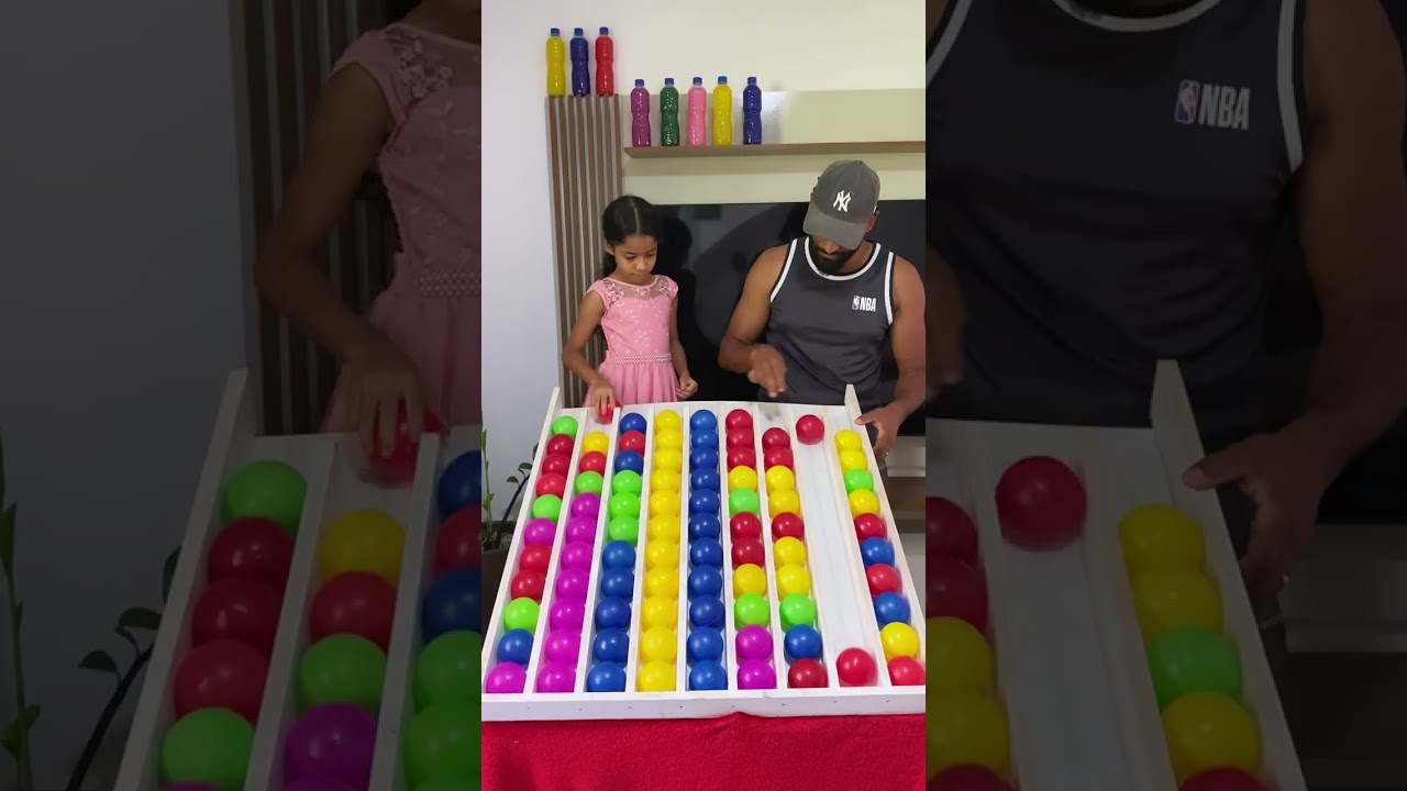 [ DESAFIO ] PAI E FILHA #shorts #viralvideo #jogodasbolinhas