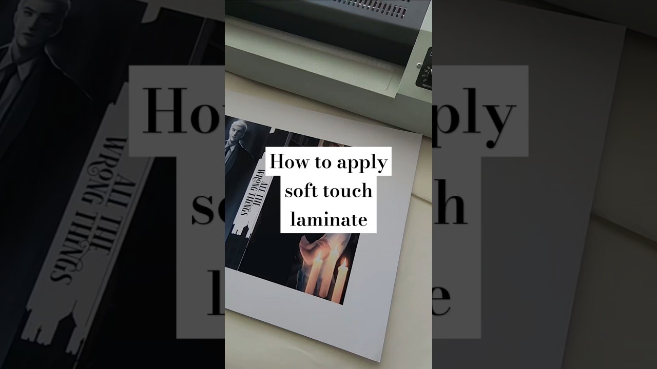 How to apply soft touch laminate #bookbinding #bookbinder #fanfiction