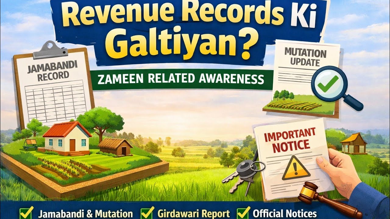 Revenue Records Ki Common Galtiyan | Zameen Related Awareness Video | Jamabandi & Mutation Guide
