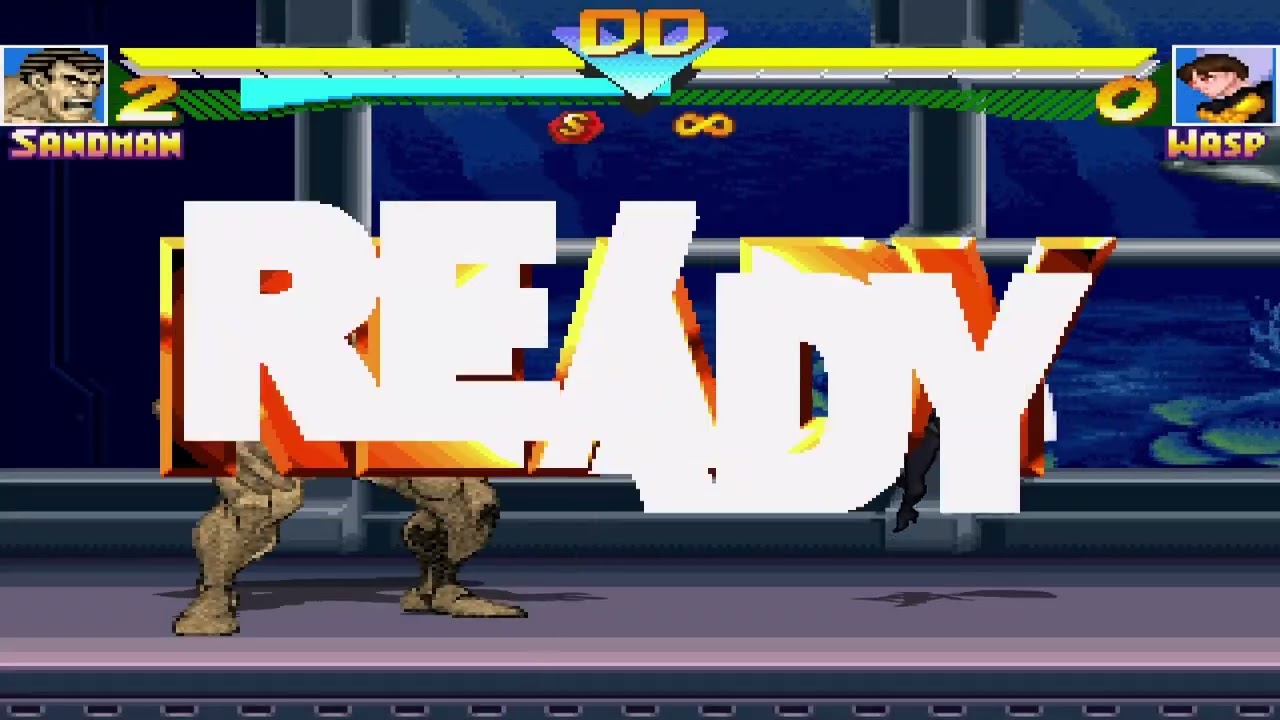 Sandman vs Wasp (Marvel Super Heroes) (Mugen Game) (CPU Fights) (Best of 3)