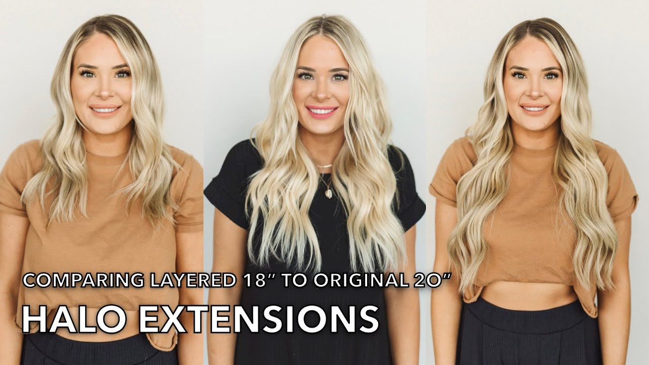 HaloCouture Extensions || Comparing the Original 20” to the Layered 18” || Jess Hallock