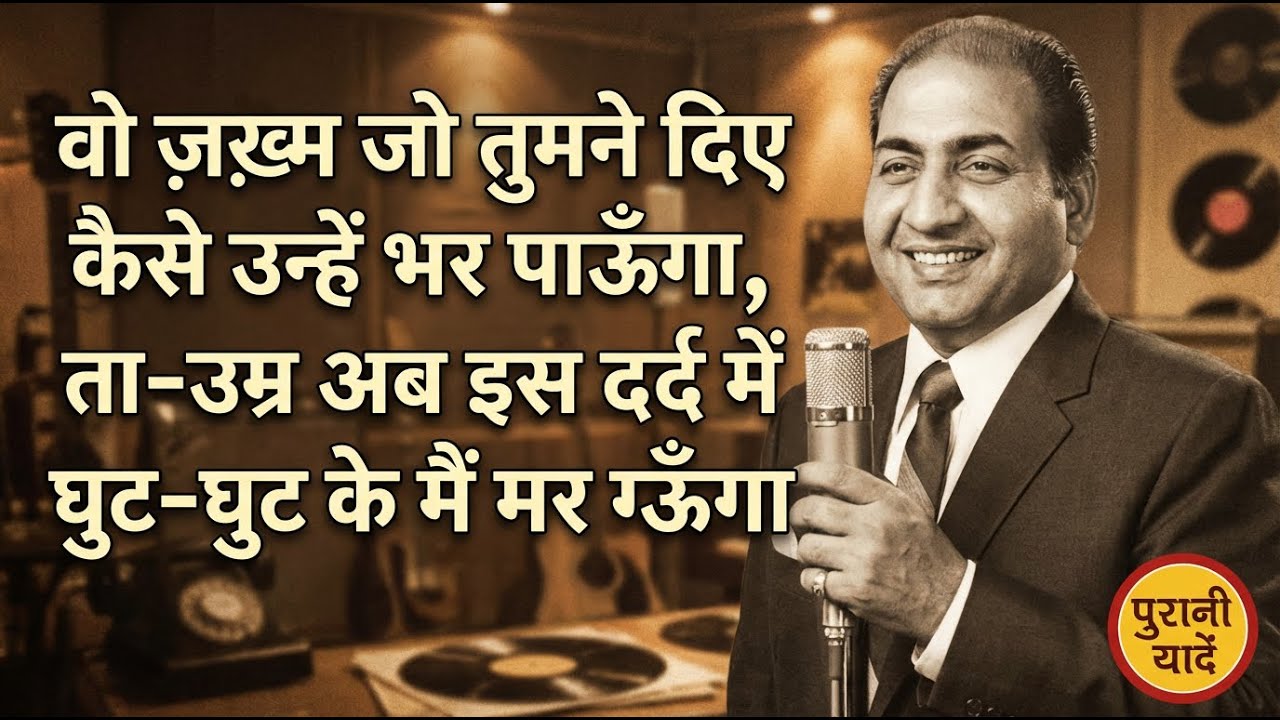 वो ज़ख़्म जो तुमने दिए कैसे उन्हें भर पाऊँगा Mohammad Rafi Style Bewafa Ishq Ghazal Old Sad Song
