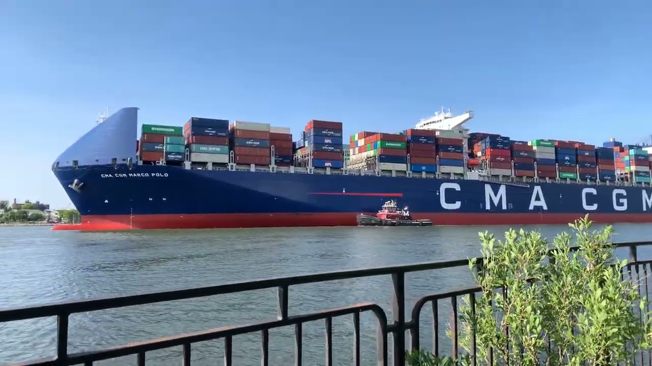 NEW YORK 🇺🇸🗽🚢CMA CGM MARCO POLO