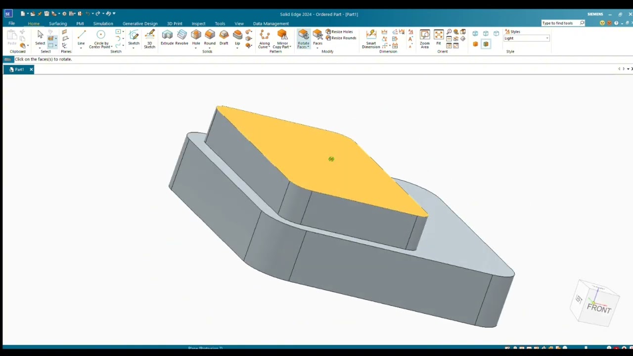 How to Modify Part in solid Edge 2024 #engineering #design