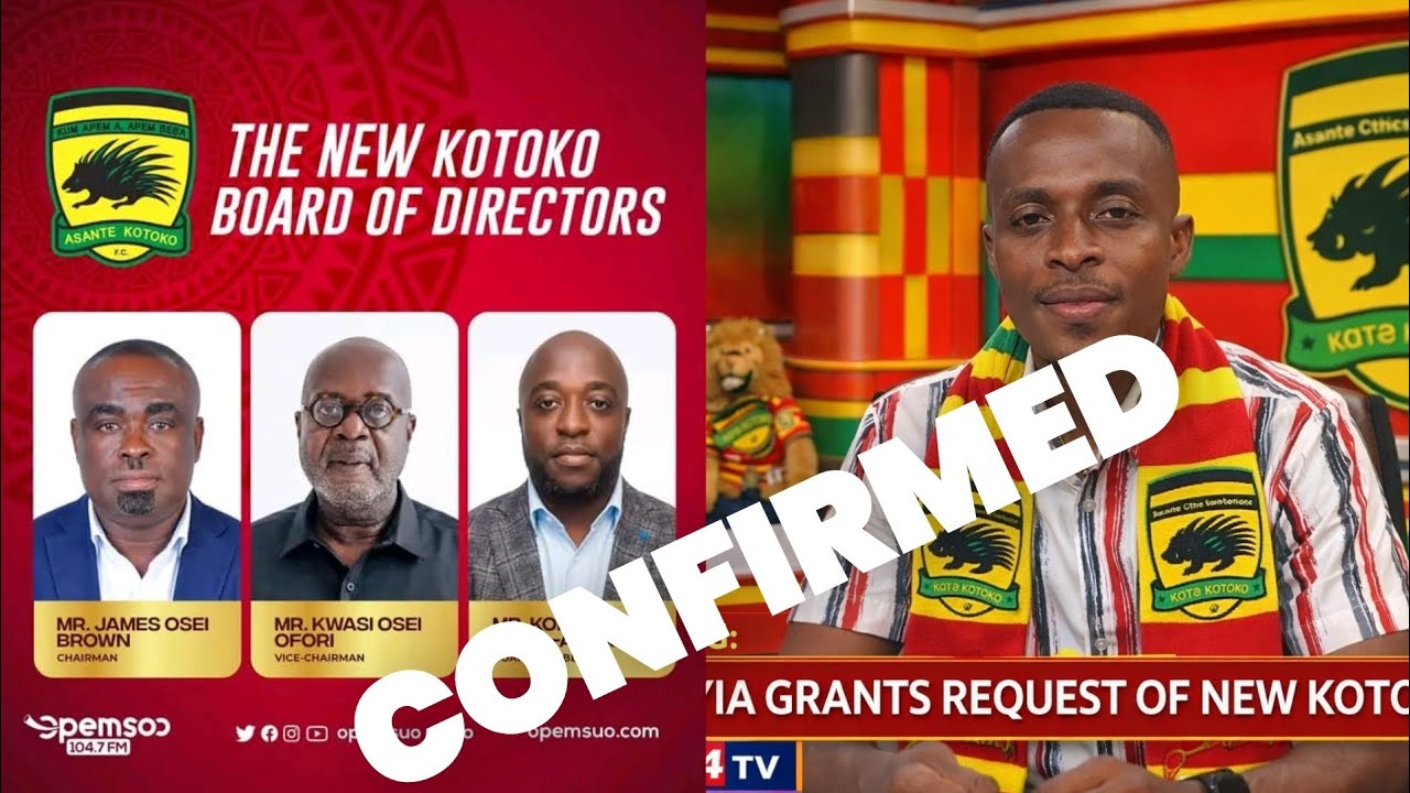 BREAKING: OTUMFUO APPOINTS NEW BOD FOR KOTOKO WITH JAMES OSEI BROWN AS THE CHAIRMAN - FULL DETAILS 