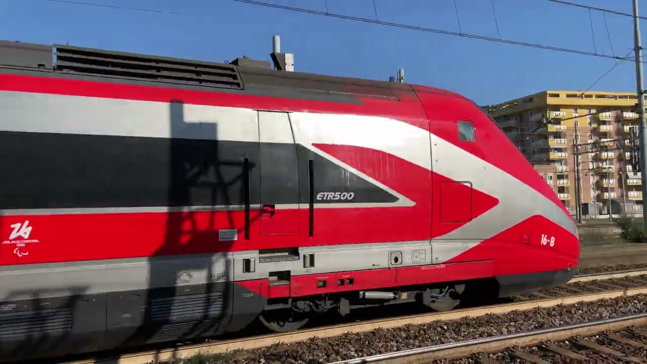 [4K] Trenitalia Frecciarossa Milano Centrale - Venezia Santa Lucia . ETR 500.