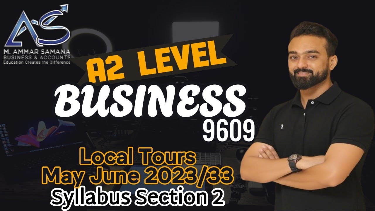 Business A2 LEVEL – Class 32 – Syllabus Section 2 Pastapper Practice - Local Tours MayJune 2023/33