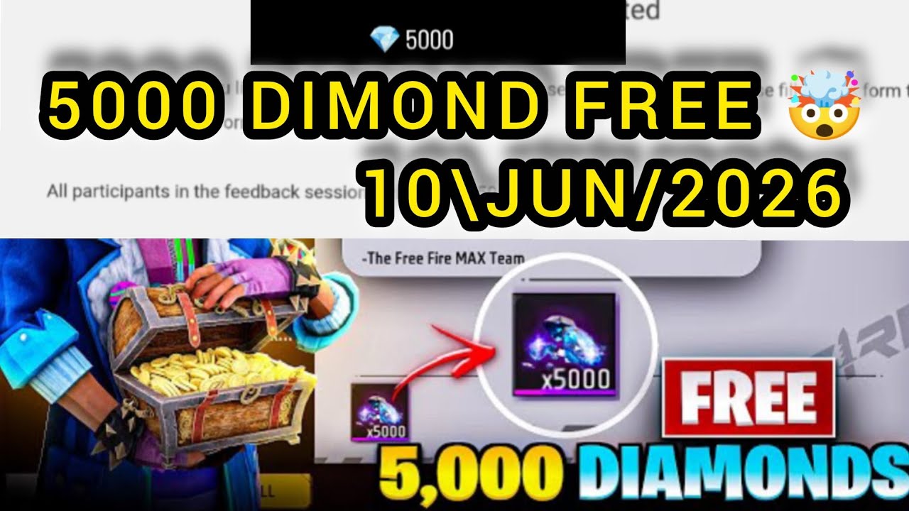 🔥 FREE FIRE NEW EVENT TODAY (10 JUNE 2026) 💎 5000 DIAMONDS CLAIM? 😱 FULL PROCESS
