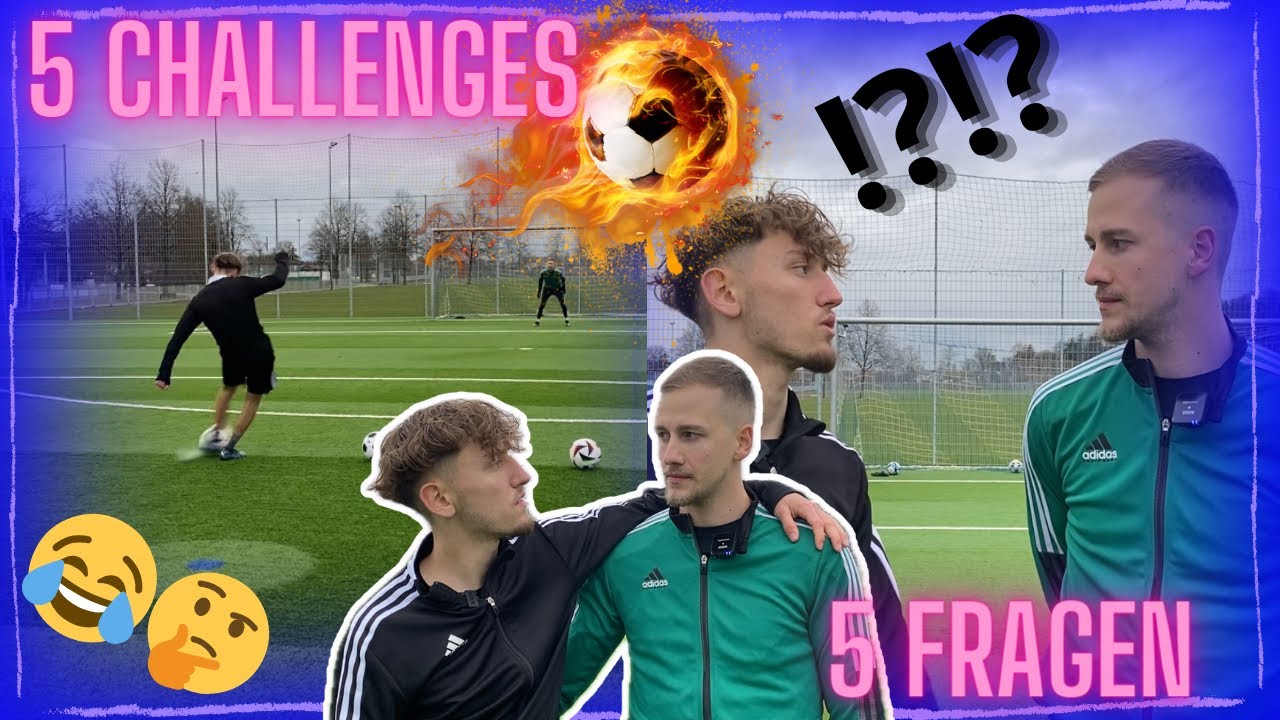5 CHALLENGES - 5 FRAGEN VS. TEMI VON DEN @freekickerz ⚽️🔥