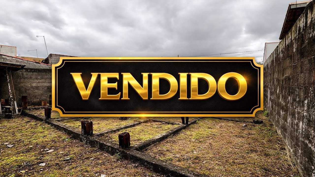 Terreno já murado com poste de luz e de água alicerce pronto imperdível na praia de Peruíbe 