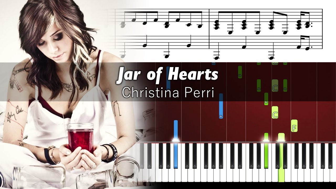 Christina Perri - Jar of Hearts - Accurate Piano Tutorial with Sheet Music