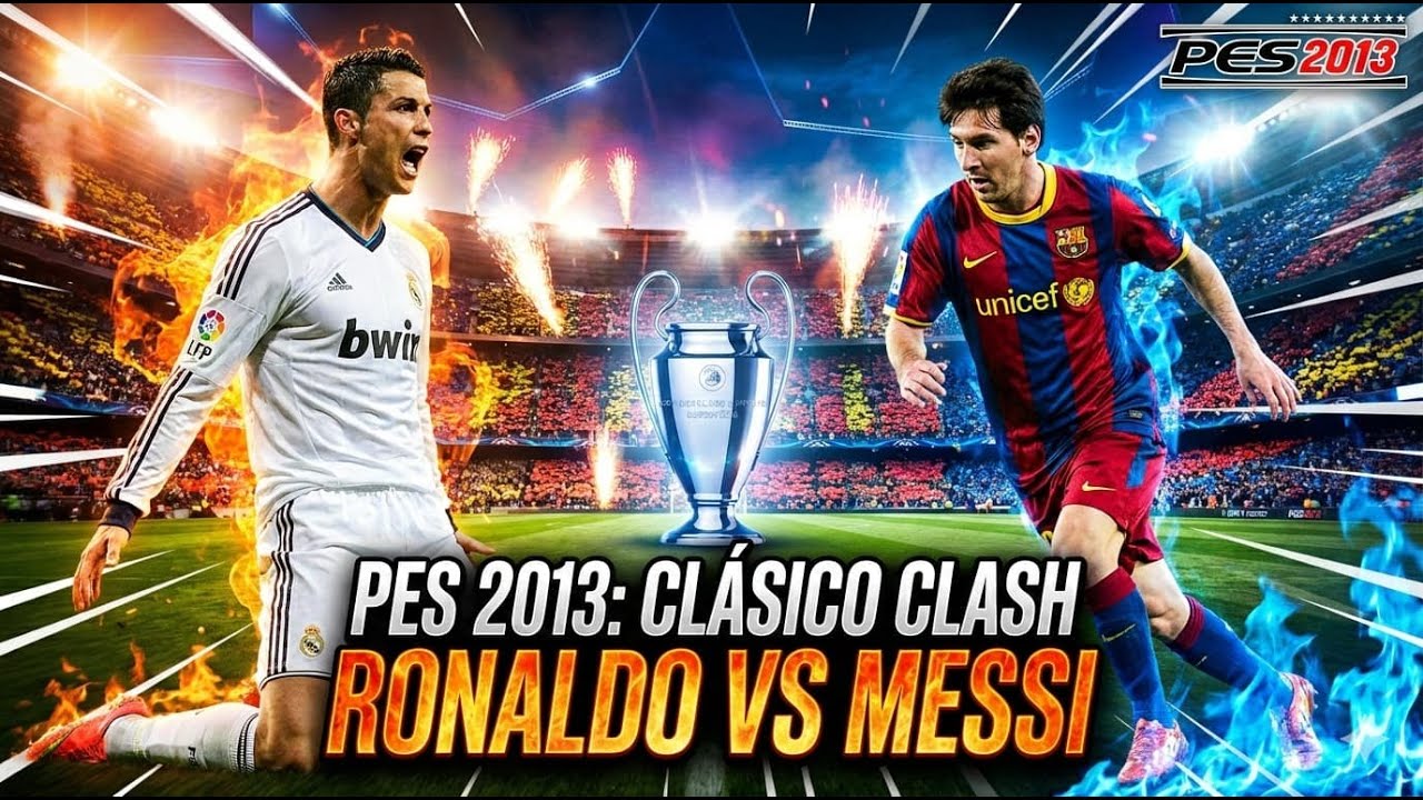 “كلاسيكو PES 2013 | ريال مدريد ضد برشلونة – رونالدو ضد ميسي (الجزء الأول) ⚽🔥”