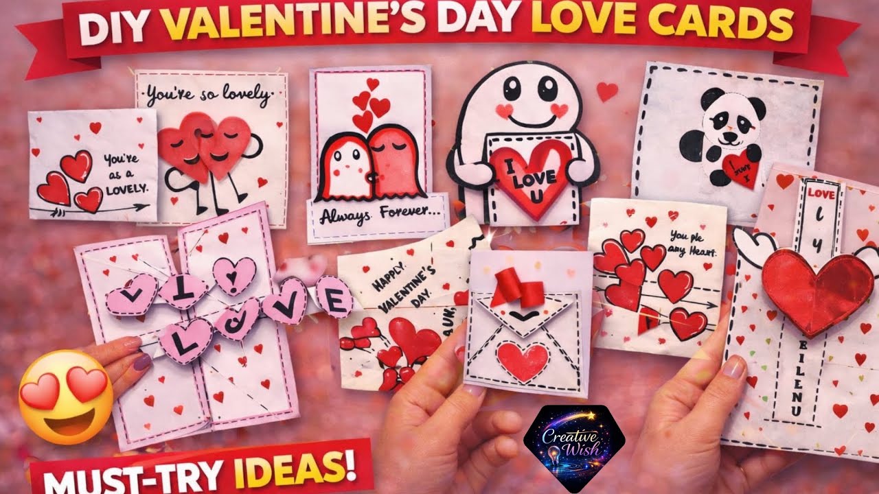 DIY Pop-Up Love Card 💕 Pull to Reveal Surprise | Easy Valentine’s Day Craft #valentinesday 