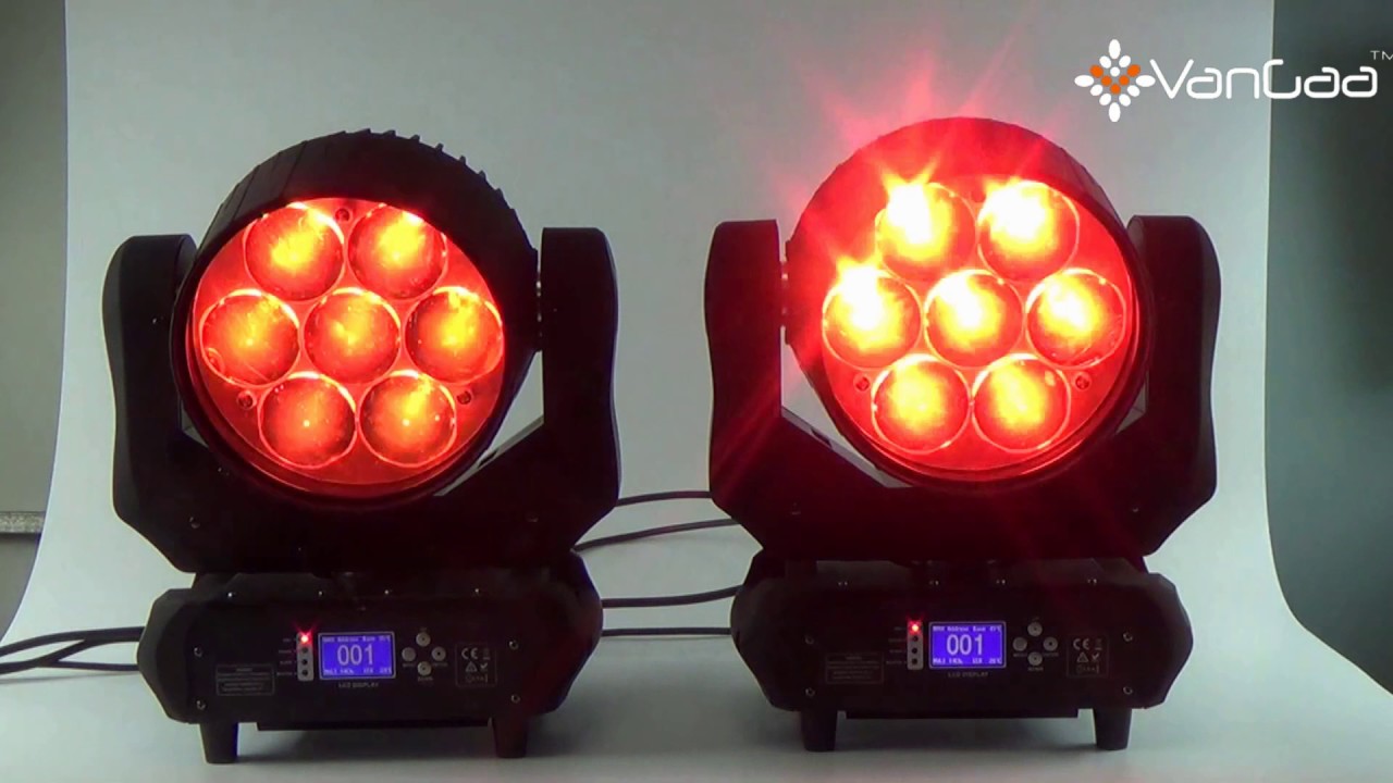 (Swift 740 7pcs 40W LED Zoom Moving Head Light)Effect Video