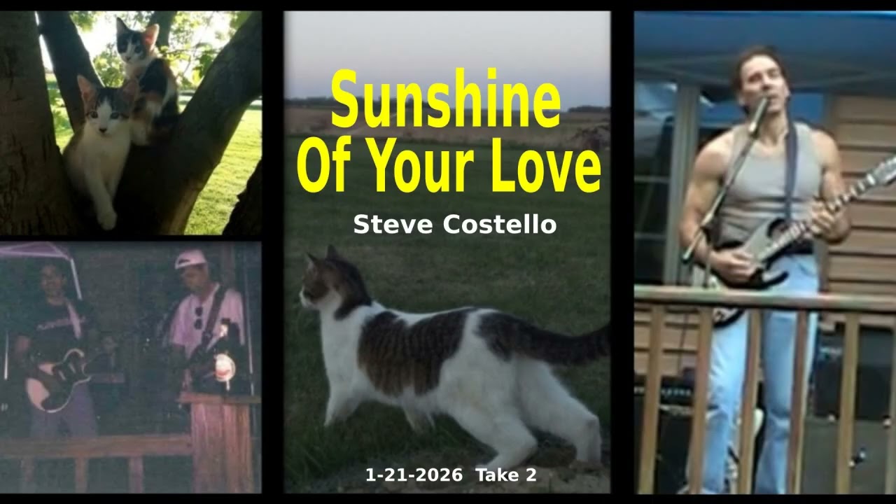 Sunshine Of Your Love🎸Steve Costello🎸1-21-2026🎸Take 2 🎸Hendrix Version Guitar  Instrumental 🎸