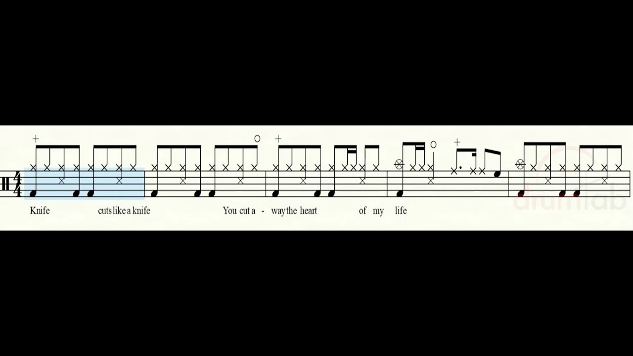 Knife(악보영상)-Rockwell #drumtab #드럼악보 #drumscore #drumsheetmusic #drumnotation