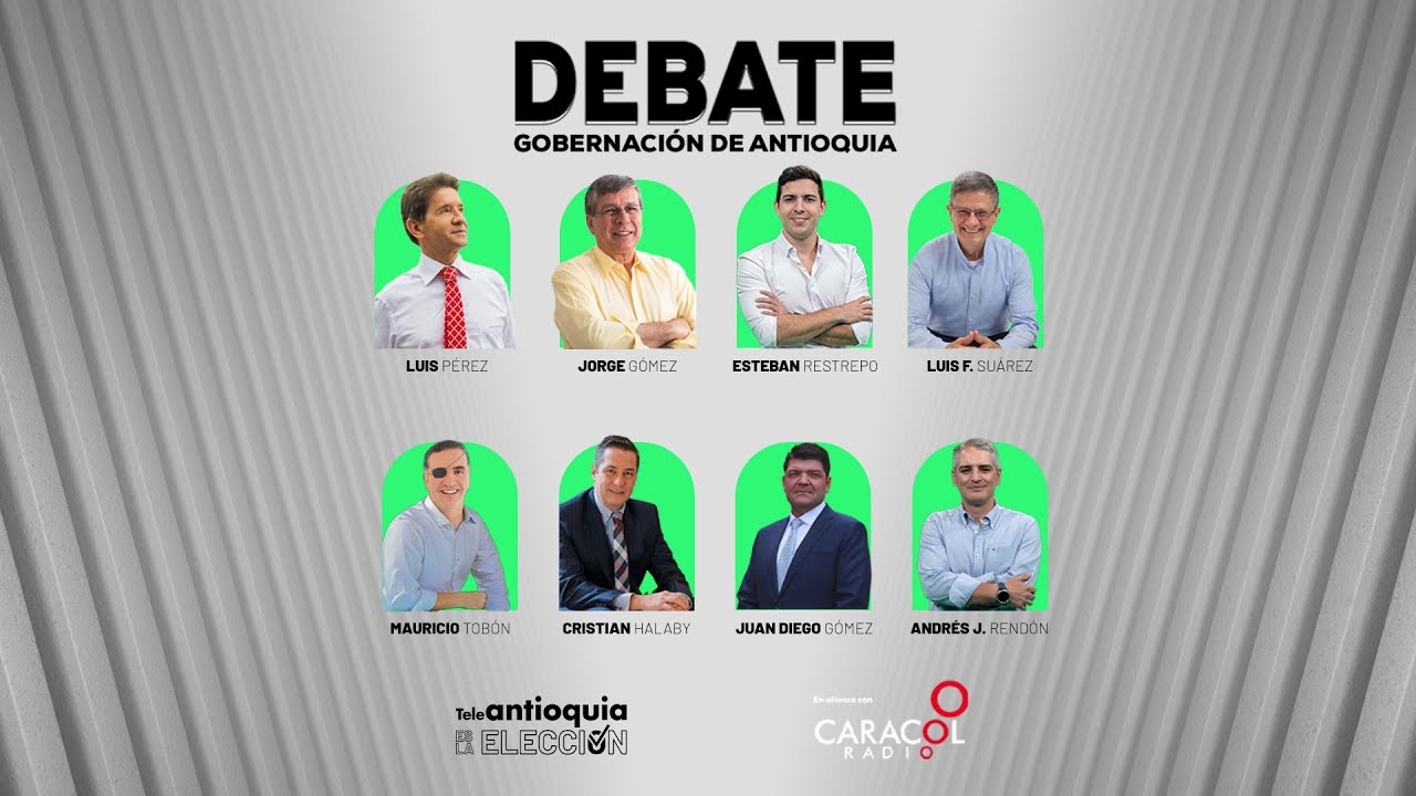 Debate final de candidatos a la Gobernación de Antioquia 2023 | #TeleantioquiaEsLaElección