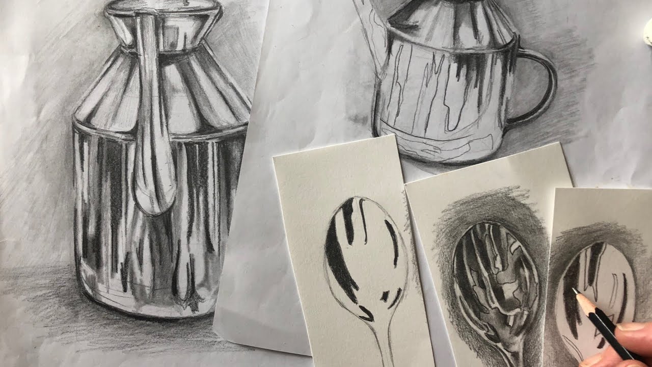 HOW TO DRAW for those that think they can’t FREE DRAWING COURSE No 13 - reflective surfaces, metal